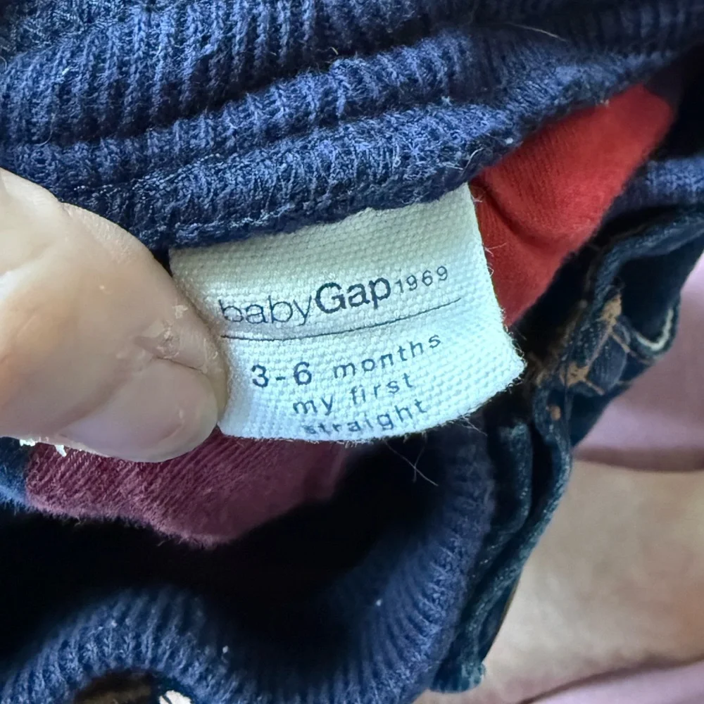 Gap Jeans with Plaid Cuff - Size 3-6 Months